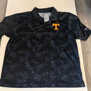 Champion Men's Black Polo with Orange Tennessee Polo